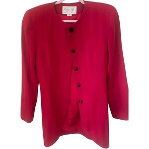 Dior Fuchsia Pink Round-Neck Blazer